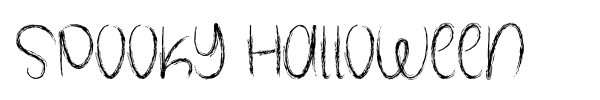 Spooky Halloween font preview